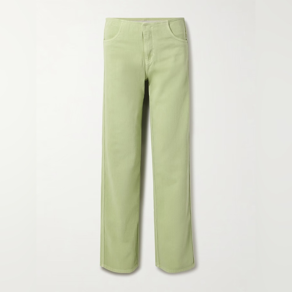 NWT_CHRISTOPHER ESBER Mid-rise straight-leg jeans in green size 10